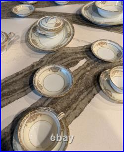 Vintage Noritake Bancroft 5481 38-Piece China Set Gold Trim Japan Amazing Cond