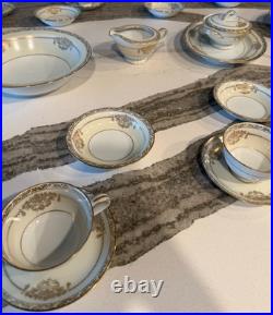 Vintage Noritake Bancroft 5481 38-Piece China Set Gold Trim Japan Amazing Cond