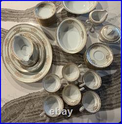 Vintage Noritake Bancroft 5481 38-Piece China Set Gold Trim Japan Amazing Cond