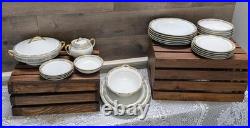 Vintage Noritake China Elegant Porcelain Dinnerware Set with Gold and Floral Trim