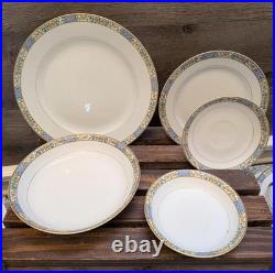 Vintage Noritake China Elegant Porcelain Dinnerware Set with Gold and Floral Trim