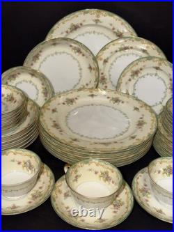 Vintage Noritake Floralia Dinnerware Set 49 Pc Service for 7 Japan 22K Gold 1933