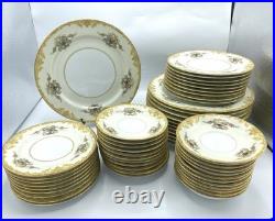 Vintage Noritake Morimura Floral China Lot of 53 Pieces Japan, Gold Rim Plates Vintage Noritake Morimura Floral China Lot of 53 Pieces Japan, Gold Rim Plates