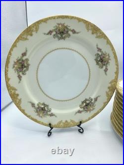 Vintage Noritake Morimura Floral China Lot of 53 Pieces Japan, Gold Rim Plates