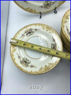 Vintage Noritake Morimura Floral China Lot of 53 Pieces Japan, Gold Rim Plates