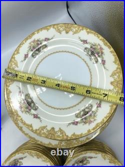 Vintage Noritake Morimura Floral China Lot of 53 Pieces Japan, Gold Rim Plates