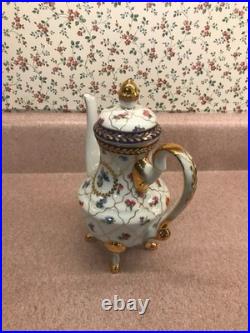 Vintage Noritake Sevre Decor Ornate Tea Set Prussian Rococo Style Gold Trim