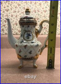 Vintage Noritake Sevre Decor Ornate Tea Set Prussian Rococo Style Gold Trim