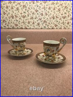 Vintage Noritake Sevre Decor Ornate Tea Set Prussian Rococo Style Gold Trim