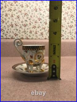 Vintage Noritake Sevre Decor Ornate Tea Set Prussian Rococo Style Gold Trim