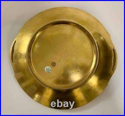Vintage Pickard China T&V Limoges 24K Gold Decorative Plate Double Handles 11
