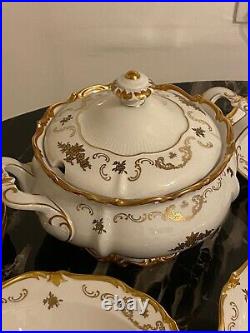 Vintage Reichenbach White Porcelain with 22K Gold Roses China Set