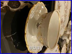Vintage Reichenbach White Porcelain with 22K Gold Roses Rare China Set