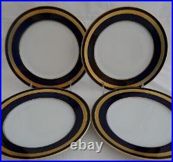 Vintage Rosenthal Eminence Cobalt Blue Set 4 SALAD DESSERT PLATES 7 3/4