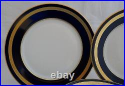 Vintage Rosenthal Eminence Cobalt Blue Set 6 SALAD DESSERT PLATES 7 3/4