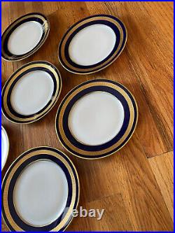 Vintage Rosenthal Germany Eminence Cobalt Blue and Gold Bread Plates Set of 7 BB