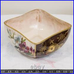 Vintage Royal Doulton England Bone China Gold Rim Floral Bowl jp