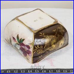 Vintage Royal Doulton England Bone China Gold Rim Floral Bowl jp