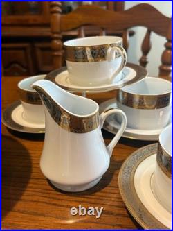 Vintage Sango Tiara 1115 Japan 30 Pc China Dinnerware Set Gold Encrusted Vintage Sango Tiara 1115 Japan 30 Pc China Dinnerware Set Gold Encrusted