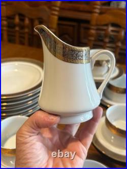 Vintage Sango Tiara 1115 Japan 30 Pc China Dinnerware Set Gold Encrusted