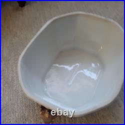 Vintage Satsuma style Tureen WithLid Hand Painted Gold Gilded