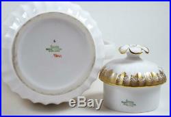 Vintage Spode Bone China Teapot Coffee Pot Gold Fleur de Lis 40 oz ca 1960-1970