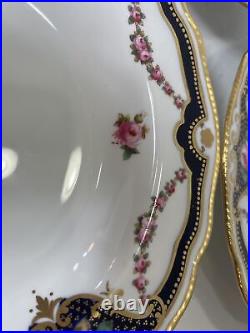 Vintage Spode Copeland's? China R2589 Set Of 3 England Soup Bowls Roses Gold