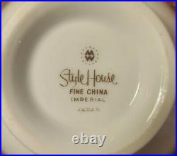 Vintage Style House Fine China Tea set beautiful Japanese gold inlays