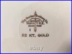 Vintage The Harker Pottery Company USA Made 22 Kt Gold Trim China Dinnerware Set