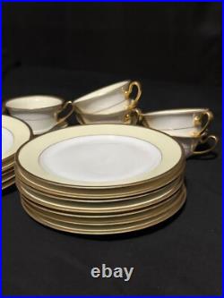 Vintage Tirschenreuth Bavaria Plymouth 7578 Yellow & Gold Porcelain China Set Vintage Tirschenreuth Bavaria Plymouth 7578 Yellow & Gold Porcelain China Set