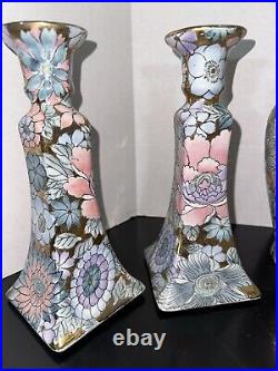 Vintage Toyo Golden Peony Floral 5 Piece Set Gilded Porcelain GORGEOUS