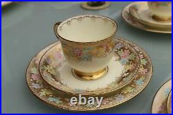 Vintage Tuscan Plant China Tea Set Design4204a Lemon Gold Floral Hand Painted