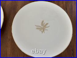 Vintage Wheat by Lenox R-442 Dinner Plates (set Of 4) 10-3/8 Cream Gold Rims