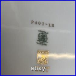 Vintage antique gold Encrusted pickard opulent bohemia dinner plates Set 4Plate