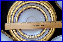 Vohenstrauss Johann Seltmann Bavaria 67 Pieces Cobalt Gold Vintage China Set