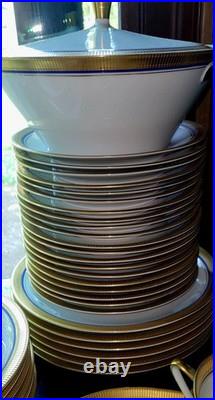 Vohenstrauss Johann Seltmann Bavaria 67 Pieces Cobalt Gold Vintage China Set