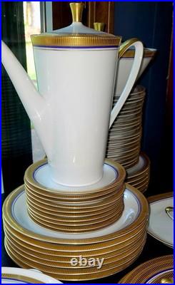Vohenstrauss Johann Seltmann Bavaria 67 Pieces Cobalt Gold Vintage China Set