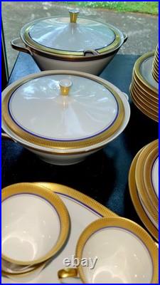 Vohenstrauss Johann Seltmann Bavaria 67 Pieces Cobalt Gold Vintage China Set