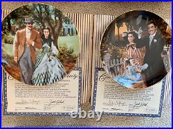 Vtg 1988 WS George GWTWGolden Anniversary Series Plates Scarlett COMPLETE MINT