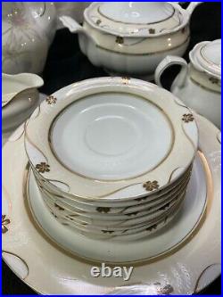 Vtg 47 pcs Set Platter Cups Saucers Plates, & Pots Golden Star Imports Haiden