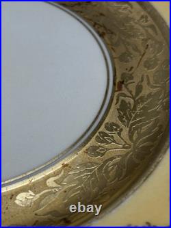 Vtg Antique Heinrich & Co. Gold Encrusted Porcelain Set of 12 Selb Bavaria Vtg Antique Heinrich & Co. Gold Encrusted Porcelain Set of 12 Selb Bavaria