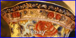 Vtg. CHINESE URN VASE Crackle Porcelain WILLIAM SUNG Hand Painted Scalloped Gilt