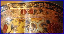 Vtg. CHINESE URN VASE Crackle Porcelain WILLIAM SUNG Hand Painted Scalloped Gilt
