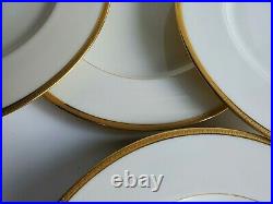 Vtg LENOX China M161 WINDSOR Gold Encrusted Set of 12 Dinner Plates 10.5'' W