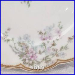 Vtg Set 6 Haviland Limoges Scalloped 8.25 Floral Luncheon Plates Double Gold