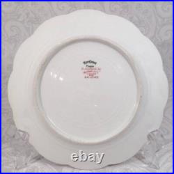 Vtg Set 6 Haviland Limoges Scalloped 8.25 Floral Luncheon Plates Double Gold