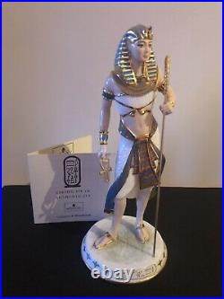 WEDGWOOD Fine Bone China TUTANKHAMUN Figurine With 22 Carat Gold Limited Edition