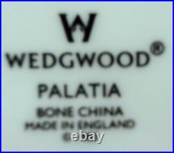 WEDGWOOD china PALATIA pattern 5-piece Place Setting Blue & Gold Greek Key