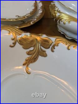 Walbrzych Wawel China Poland Gold Gilded Edge Complete Service For 10 Unboxed
