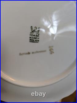 Walbrzych Wawel China Poland Gold Gilded Edge Complete Service For 10 Unboxed